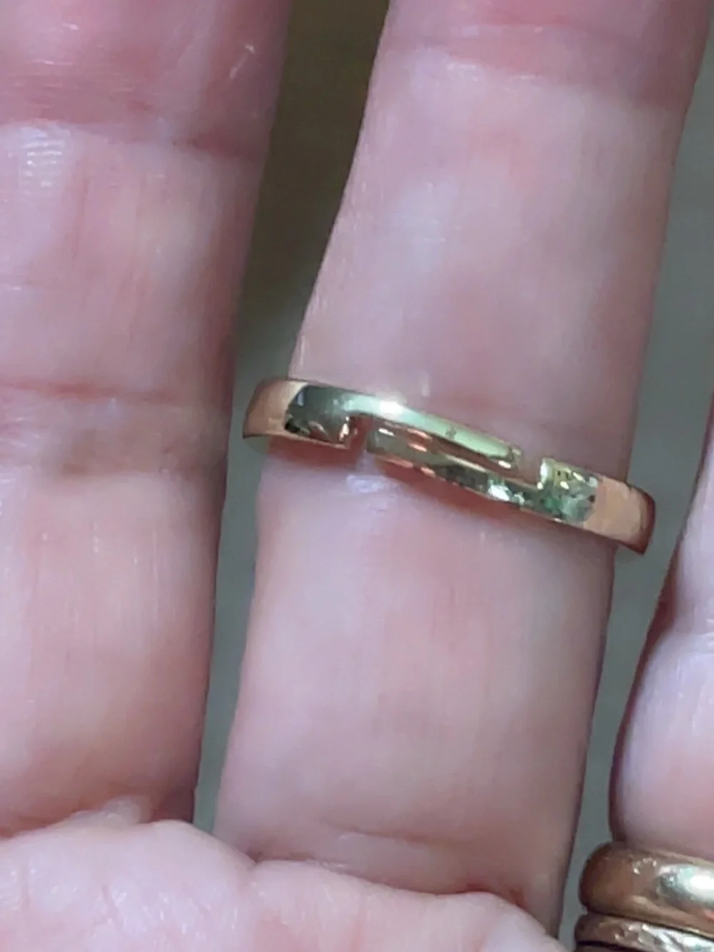 Disney Gold-Tone Stitch Ring with Purple Heart and Blue Accents